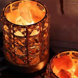 Lumières nocturnes Crystal Natural Himalaya Salt Lampe USB LED LED LAVA LAVA LAVA POUR LA CHAMBRE DE CHE CHEU CHAUD DÉCoration