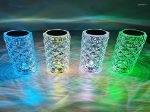 Veilleuses Lampe de table en cristal 316 couleurs Tactile Lampes de diamant à distance Décor de la chambre Atmosphère Lampe de chevet Project5529905