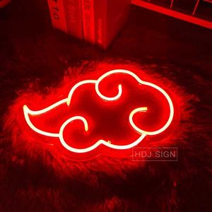 Veilleuses Personnalisé Enseigne Au Néon Anime LED Barre Lumineuse Décoration Murale Maison Chambre Salle De Jeux Décoration Cadeau Créatif Red Cloud Neons HKD230704