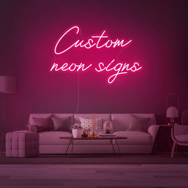 Veilleuses Personnalisé Enseigne Au Néon Led Lumière Lampe Chambre Logo Décor Privé Pour La Fête De Mariage Anniversaire Boutique Nom Du Magasin DesignNight