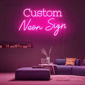 Nachtverlichting Custom Signs Light DIY Letters Extra Large Led Neon Wall Sign XL voor Wedding Birthday Party Bar Drop Shopping HKD230704