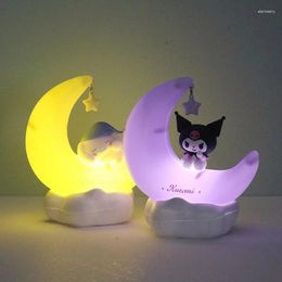Nachtlichten Leuke Sanrios Cinnamonrolls Sleeplampen Slaapkamer Decoratie Cartoon Siliconenlicht voor kinderen Verjaardagscadeau Kawaii Moodlamp
