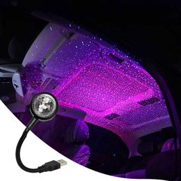 Luces nocturnas Lámpara decorativa LED USB Multimodal Ajustable Boda Coche Interior Techo Decoración Techo Estrella Proyector Proyección Luces nocturnas P230331