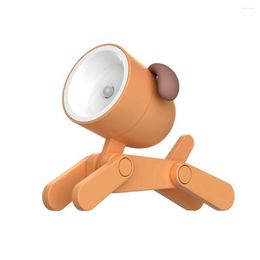 Veilleuses DIY LED Mini Lumière Mignon Chien Pliable Lampes de Bureau Ornement De Bureau Livre Chambre D'enfants Chevet Chambre Décor Cadeaux De Vacances