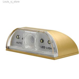 Luces nocturnas Cerradura de puerta Sensor Luz Lámpara LED Smart PIR Llave del coche Noche Escalera Ojo de cerradura Movimiento Hogar YQ231127