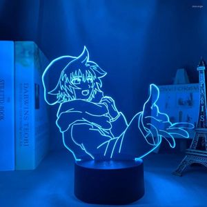 Luces nocturnas Dropshipp lámpara 3D Anime Led luz tu turno para morir Shin Tsukimi luz nocturna para decoración de dormitorio Manga habitación de regalo de cumpleaños