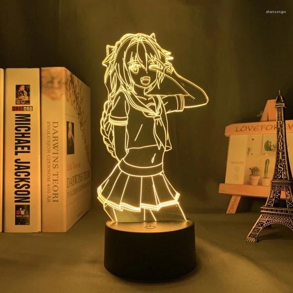 Luces nocturnas Dropshipp Fate Apocrypha Astolfo Led para dormitorio Deco regalo luz nocturna Anime Waifu mesa lámpara 3d