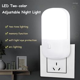 Nachtlichten Energiebesparing 3W Lichte plug-in LED-Voer Lamp Indoor verlichting Slaapkamer Bedkamer Bedside Us/EU Two-Color