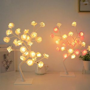 Nachtlichten Energiebesparende mooie rozenbloemlicht licht Deskop Decoratie Plastic LED Detachable Party Supplies