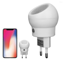 Nachtlichten EU -plug -sensor LED Smart Home Schakel automatisch aan/uit voedingslampjes Baby's schattige slaapkamerdecoratie ornamenten