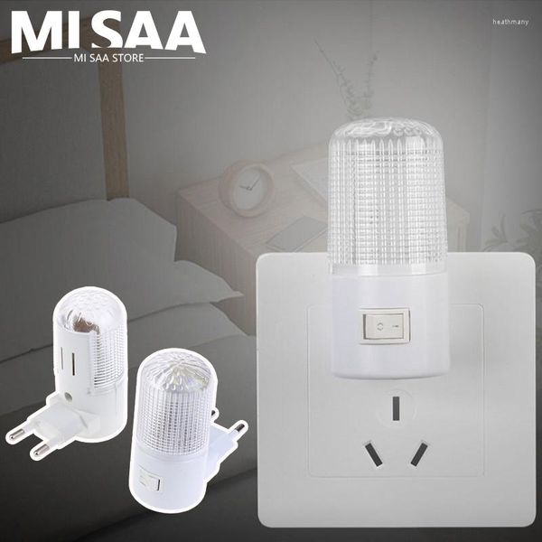 Veilleuses EU US LED Plug Light Lampe de secours Mur Blanc Salon Chevet Allée Cabinet Couloir