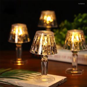 Veilleuses LED sans flamme, lampe en cristal, coque transparente, bureau, rencontres électroniques, fête, vacances, décoration de la maison