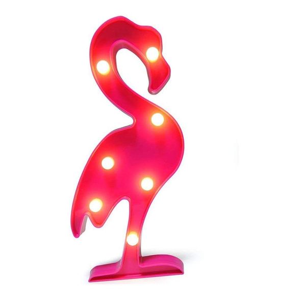 Veilleuses Flamingo LED Lumière Arbre De Noël Nuit Ananas Veilleuse Cactus Lampe De Table Adaptée Au Mur Familial Chambre D'Enfant Bi Dhurv