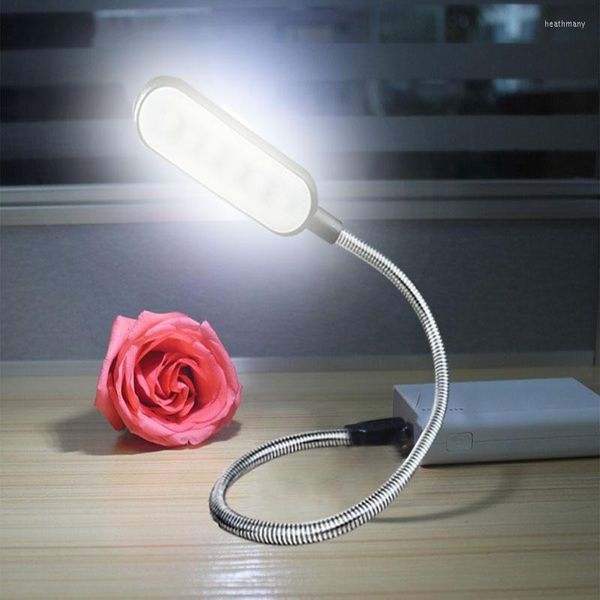 Veilleuses Flexible Lumineux Mignon Lumière Mini LED USB Livre Lampe de Lecture Alimenté Par Ordinateur Portable Ordinateur Portable Pour Étudiants Lecteur
