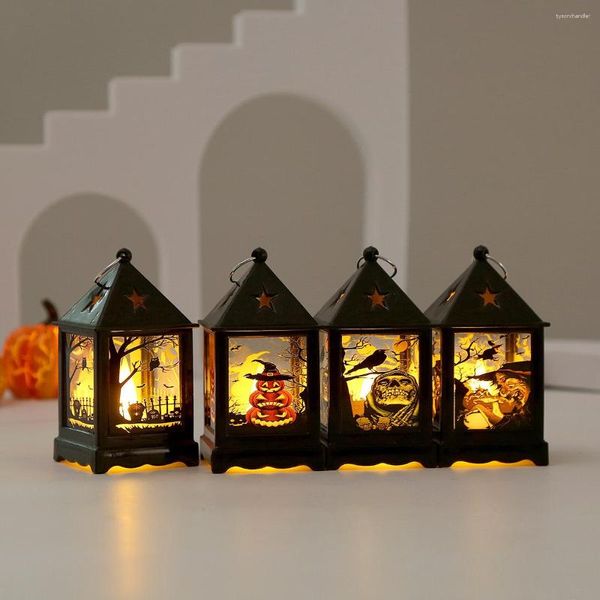 Veilleuses Halloween atmosphère décoration lumière créative LED Portable citrouille lampe maternelle enfants Festival cadeau lanterne