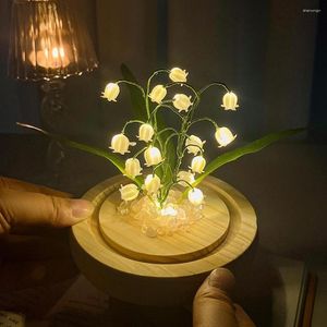 Veilleuses faites à la main muguet lumière verre décoration de jardin bricolage matériel paquet cadeau d'anniversaire de noël