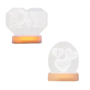 Nachtverlichting I Love You LED-licht Draagbare grappige Valentijnscadeaus Tafellamp voor huwelijksverjaardag Kerstcadeau Verjaardag Valetine's Day