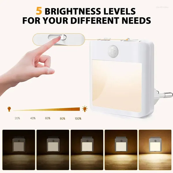 Lumières infrarouges Light Night avec US PILLE EU PILABLE DIMMable PIR LAMP BUB 100-240V ENFANTS ÉCLAINE