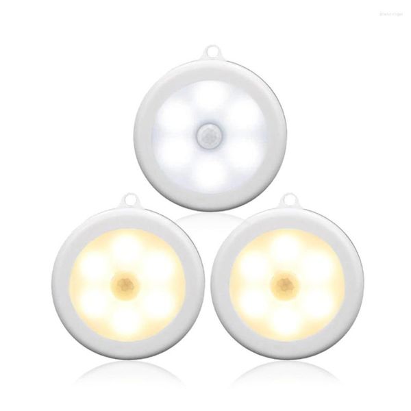 Veilleuses infrarouge PIR capteur de mouvement lumière à piles 6Leds bâton n'importe où applique couloir placard sous armoire