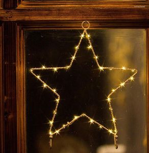 Luces nocturnas Ins Star forma de hierro lámpara LED colgante de pared pequeña