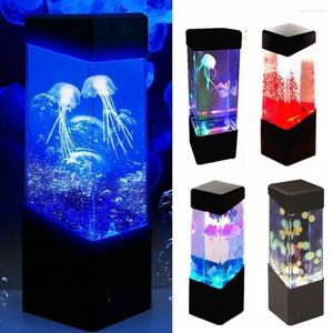 Veilleuses méduses réservoir lumière Aquarium Style lampe à LED sensoriel autisme bureau livraison directe