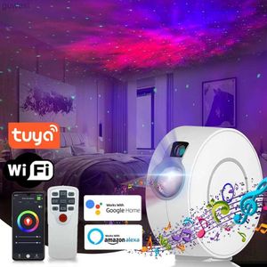 Nachtverlichting Jinashu Ster en Sterrenstelsels ProjectorTuya Wifi Galaxy Nachtprojector SterrenhemelLED Galaxy ProjectorLamp Alexa Google Home YQ240112