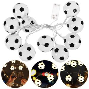 Luces nocturnas Lámpara de luz de fútbol para niños Hada Cuerda colgante Fútbol Led Noche Novedad Vivero Up Banner Fiesta Luz nocturna Fútbol YQ240207