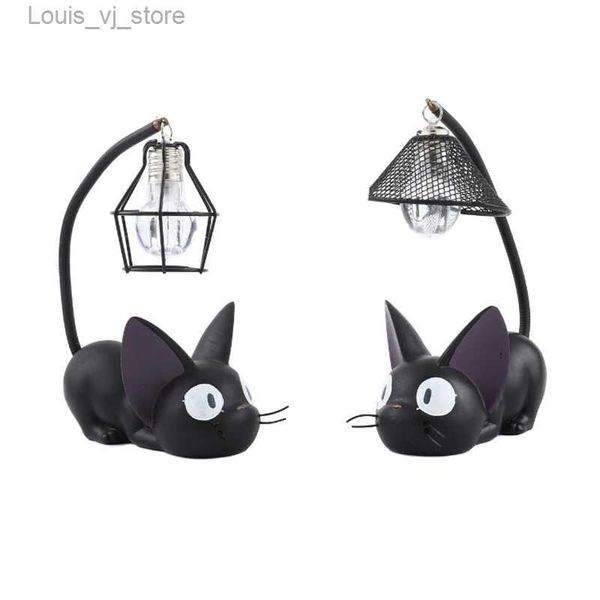 Veilleuses Kiki's Cat veilleuse pour enfant Ghibli Kiki Service de livraison lampe jouet chat noir pour cadeau d'anniversaire décoration de chambre LB YQ231204