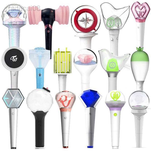 Veilleuses Kpop Lightstick Army Bomb Stray Kids Seventeen Noir Rose Deux fois MAMAMOO Itzy Enhypen Ateez Treasure Got7 Bâton lumineux officiel HKD230704