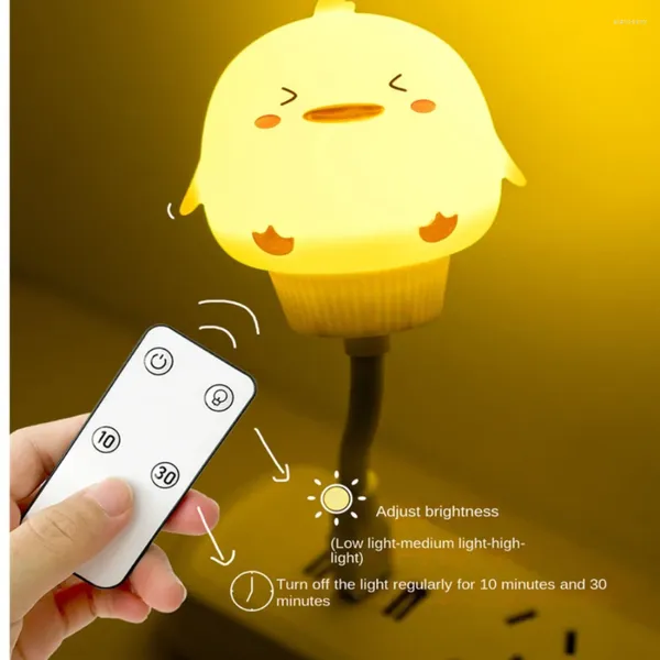 Veilleuses LDHLM LED enfants USB lumière mignon dessin animé lampe ours télécommande pour bébé enfant chambre décor cadeau de noël