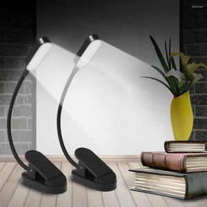 Nachtverlichting LED-boeklamp Dimbaar Flikkervrij Kleurtemperatuur Instelbaar Slangontwerp Studenten Leeslamp Clip Benodigdheden