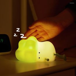 Veilleuses LED chou Silicone lumière USB Rechargeable atmosphère chambre sommeil doux Protection des yeux cadeaux créatifs