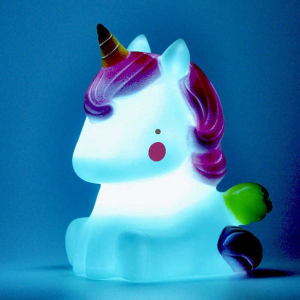 Veilleuses Led Veilleuse pour Enfants LED Licorne Chambre Lumières Décor Créatif Lumière D'ambiance Dessin Animé Masque Pour Les Yeux Licorne Fête Lumière et Jouets P230331