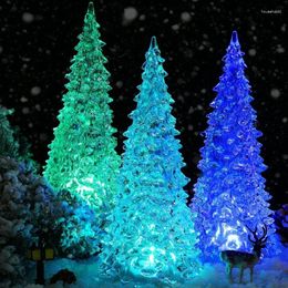 Veilleuses LED Arbre De Noël Multicolore Lumineux Arbres De Noël Lumière Pour Chambre Chevet Ornements De Bureau Fête Décoration De La Maison