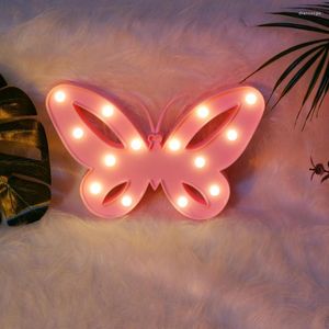 Nachtlichten LED Creative Animal Butterfly Lamp Decoratie Kerstdag Licht Tree Decorations 3D