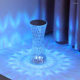 Nachtlichten LED Crystal tafellamp Kleine taille Net rood licht bedkamer Slaapkamer Creatieve studie Sfeer