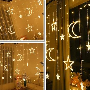 Nachtlichten LED Gordijn Licht Fairy String EU 220V Christmas Garland Lamp Outdoor Decoratief
