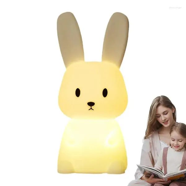 Luces nocturnas Led Linda luz lámpara de escritorio de silicona regalos de carga USB 7 colores que cambian adornos artesanales de escritorio