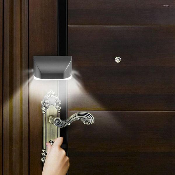 Luces nocturnas, luz Led para cerradura de puerta, lámpara infrarroja con Sensor de cuerpo humano de 60 grados para escaleras, almacén, armario, luz nocturna