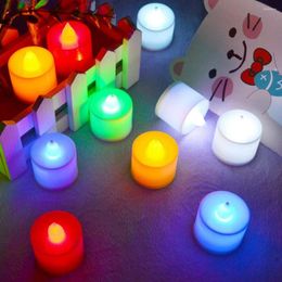 Veilleuses LED bougie sans flamme 12/24 pièces bougies lampe à piles thé réutilisable pour décor de fête de mariage