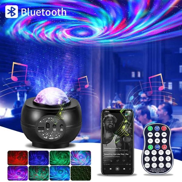 Lights Night LED GALAXY Projecteur Light Lampe de chambre à coucher Joyeux anniversaire Décoration Enfant Cadeau de nuit Bluetooth Remote Contrôle