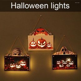 Nachtlichten Led Halloween Light House Bord Ambient Pumpkin Lantern Festival Wall Crafts Decoratieve hanger