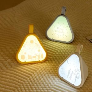 Veilleuses lampe à LED luminosité créative réglable suspendu éclairage Rechargeable 2 Modes d'éclairage lampe de Table pour la maison