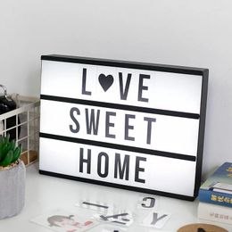 Nachtlichten LED Letter Lightbox Diy Licht Licht Letters Kaartlamp USB Aangedreven Cinema Home Decoratielampen voor babycadeau