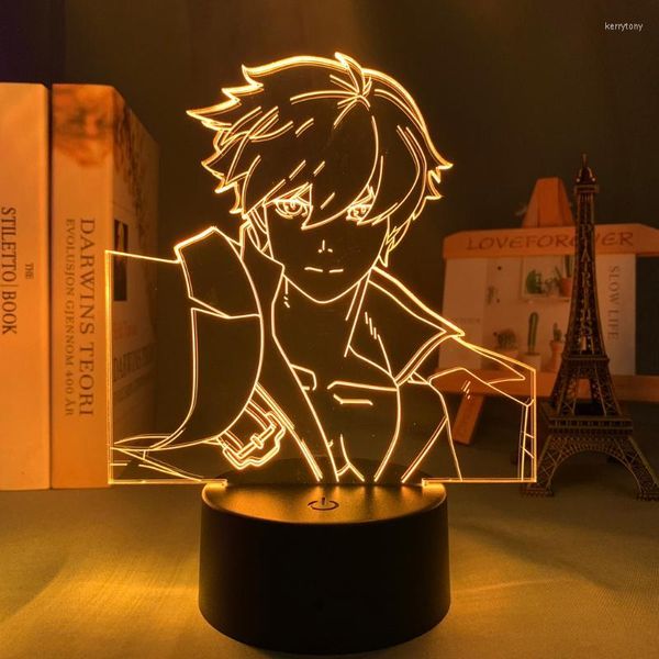 Luces de noche Led Anime Guilty Gear Ky Kiske para decoración de dormitorio de niños, luz nocturna, regalo de cumpleaños, decoración de habitación, lámpara 3d de Manga