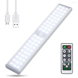 Lights Night LED LED Light Cabinet LAMPRE USB RÉLÉCORDE RECHARGÉable 60 Induction du corps humain intelligent en plein écran