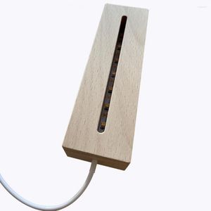 Veilleuses LED Lampes de chevet à économie d'énergie avec conception non éblouissante et sans scintillement Fonction USB Plug-and-play sur bois pour la décoration