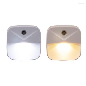 Veilleuses lumière LED capteur intelligent lampe plug-in économie d'énergie chambre salle de bain escaliers contrôle sans fil induction