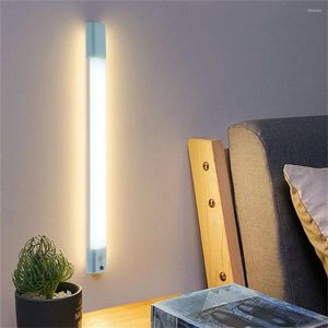 Nachtlichten LED LICHT Bewegingssensor keuken slaapkamer USB oplaadbare verlichting draadloze wandlamp garderobe trap