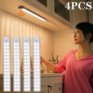 Veilleuses lumière LED capteur de mouvement lampe RechargeableLight pour cuisine chambre Rechargeable armoire escalier allée